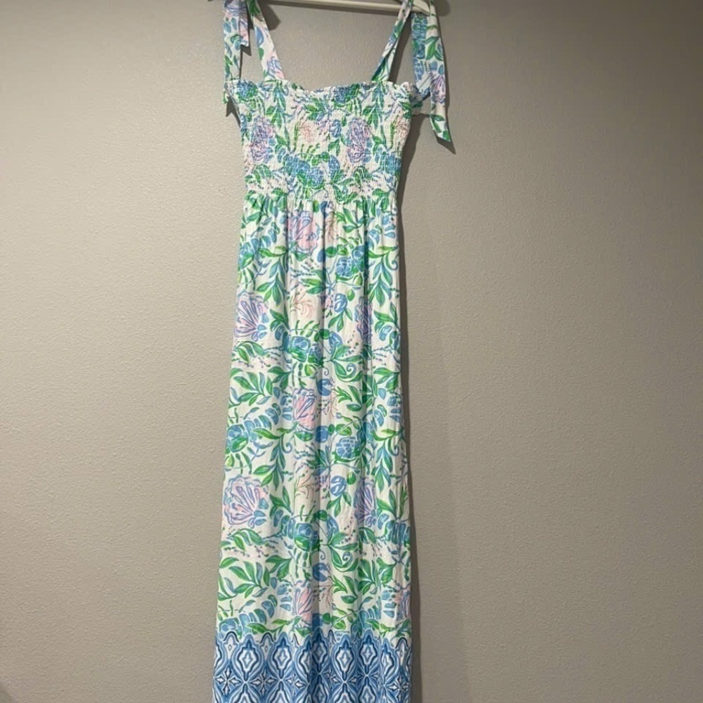 NWOT LILLY PULITZER Kailua Smocked Maxi Dress M L XL - Picture 2 of 5